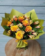 Букет цветов из:  Альстромерии и Розы в Упорово