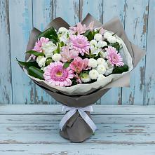 Букет цветов из:  Герберы, Альстромерии и Хризантемы в Упорово