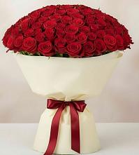 Букет 101 Красная роза Милано в Упорово