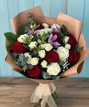 Букет цветов из:  Розы и Альстромерии в Упорово