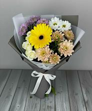 Букет цветов из:  Розы, Герберы и Хризантемы в Упорово