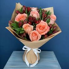 Букет цветов из:  Розы и Альстромерии в Упорово