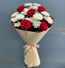 Букет цветов из:  Розы и Хризантемы в Упорово