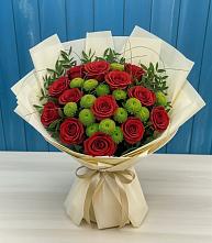 Букет цветов из:  Розы и Хризантемы #REPLACE_PRED# Упорово