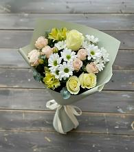 Букет цветов из:  Альстромерии, Розы и Хризантемы в Упорово