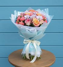 Букет цветов из:  Хризантемы и Розы в Упорово