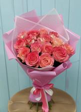 Букет 15 Розовых роз Равель в Упорово